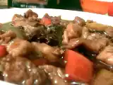 Recipe Chicken in oyster sauce with basil and bell peppers