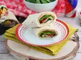 Spinach, ham and cheddar wraps