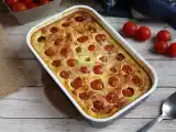 Recipe Savoury clafoutis with cherry tomatoes and tuna