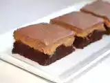 Recipe Brownies with peanut butter, vanilla pudding, & cool whip.