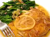Recipe Chicken piccata & wilted spinach with rhubarb