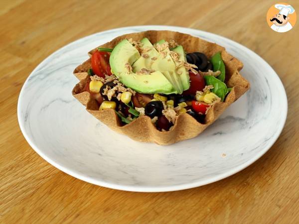 How to make tortilla bowls? easy salad without dishes! - Preparation step 4