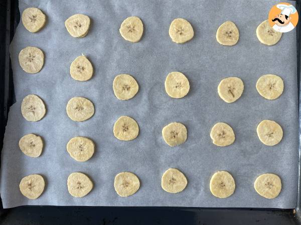 Plantain chips baked in the oven - Preparation step 3