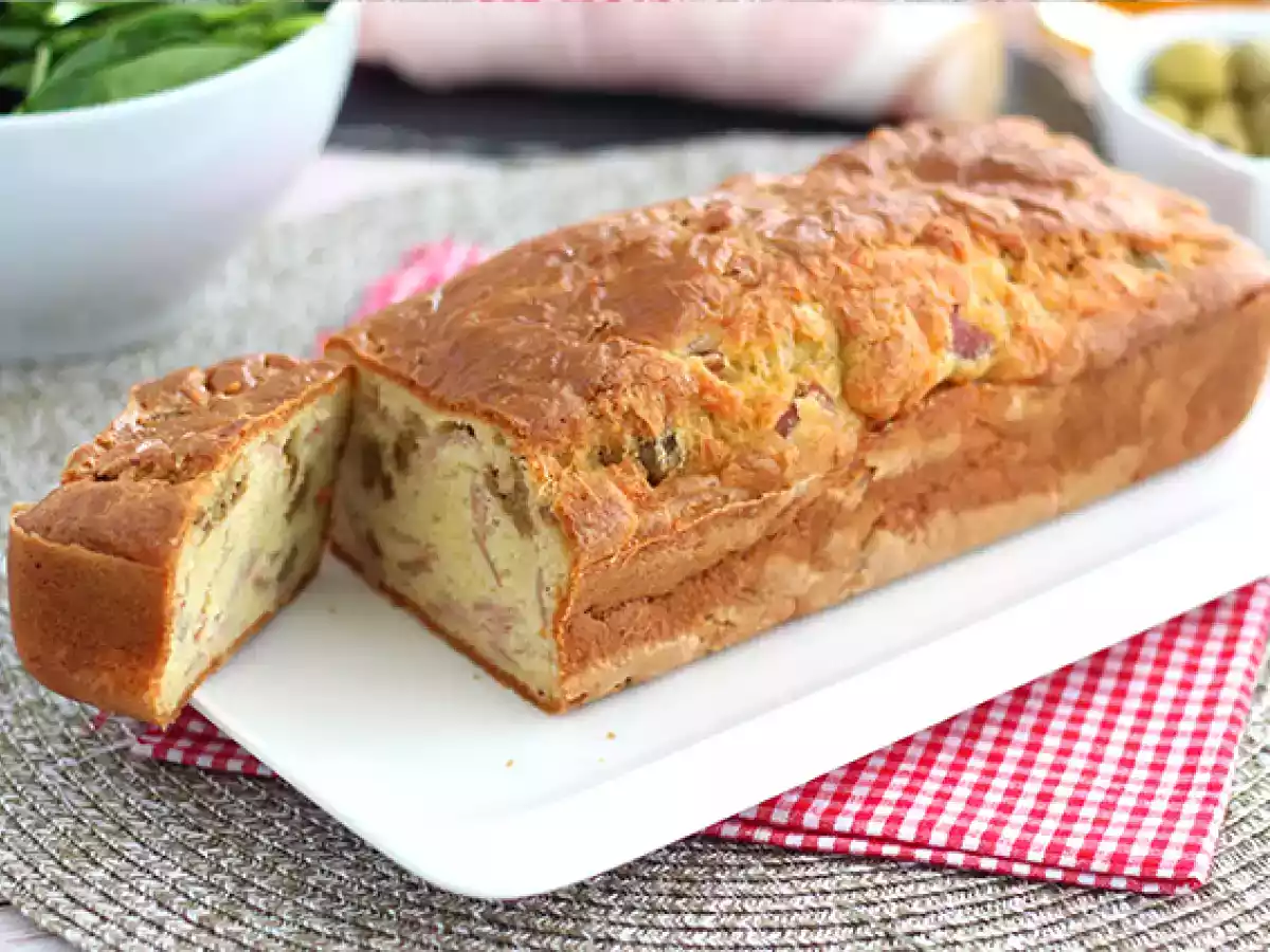 Ham, cheese, and green olive cake - photo 3